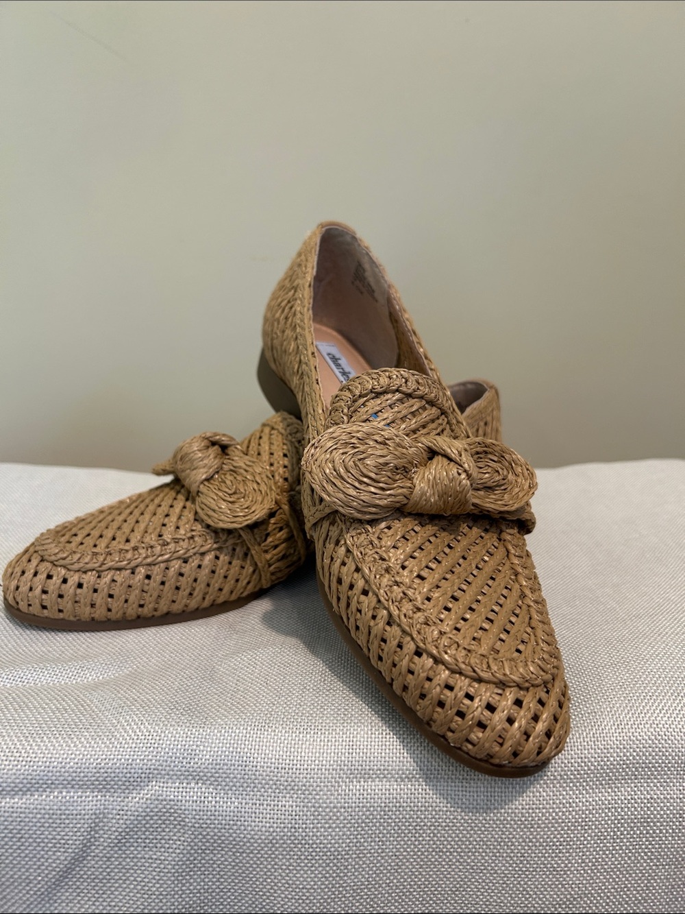 Charles David Woven Knot Loafers - Tan